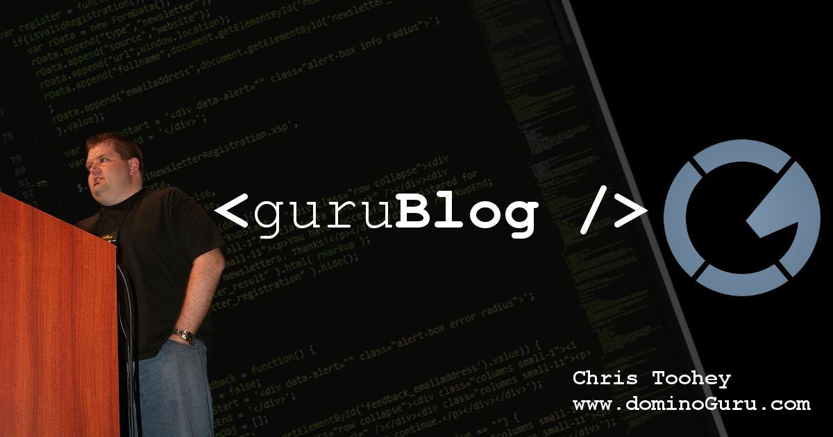 Chris Toohey's Guru Blog - dominoGuru.com