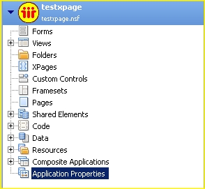 Application Properties in IBM Domino Designer in Eclipse