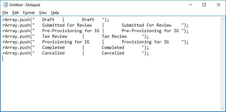 Raw / Unformatted code in Notepad