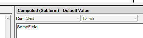 Example Computed Subform for a Lotus Notes Domino Form